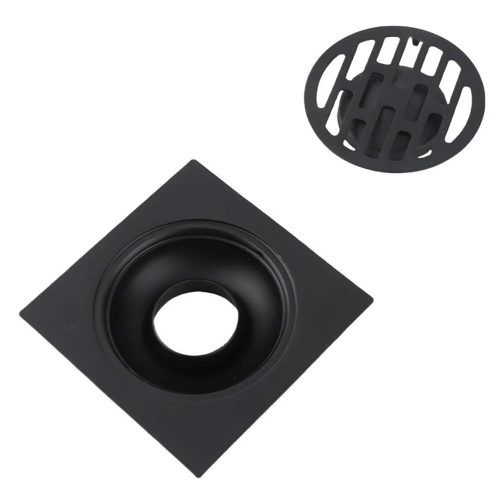 Black Stainless Steel Floor Drain – Odor-Proof Quick Shower Drain Shower Floor Drain Nixie WHITE