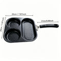 3-in-1 Non-Stick Divided Breakfast Skillet – Egg & Bacon Pan Divided Breakfast Skillet Nixie 1 PC
