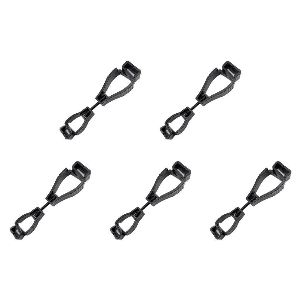 5-Pack Non-Slip Plastic Glove Clip Hangers for Work & Outdoors