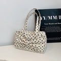 Nixie Polka Dot Canvas Shoulder Bag – Large Capacity Women