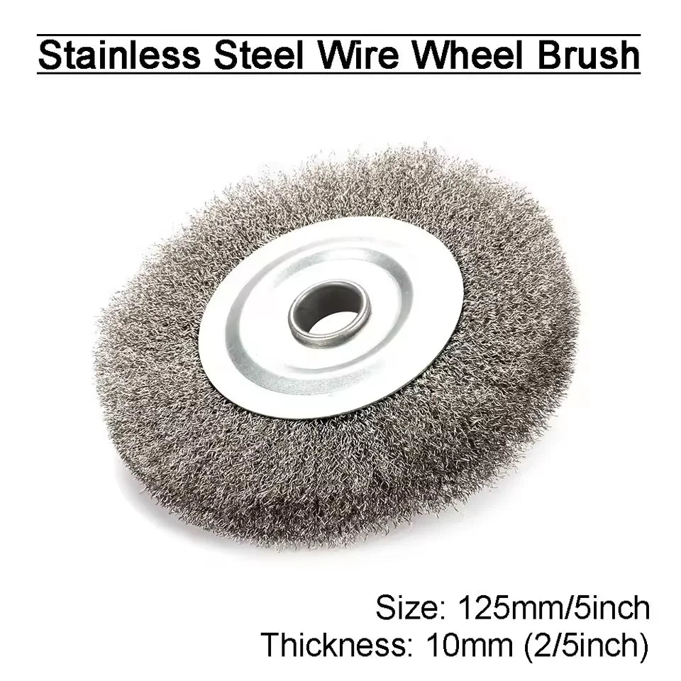 125mm Stainless Steel Crimped Wire Wheel Brush for Bench Grinder Wire Wheel Brush Nixie
