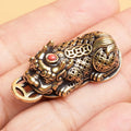 Brass Pixiu Coin Charm Pendant – Chinese Miniature Figurine Miniature Brass Figurine Nixie Default Title