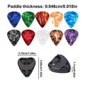 10-Piece Colorful Guitar Picks Set with Plectrum Holder
