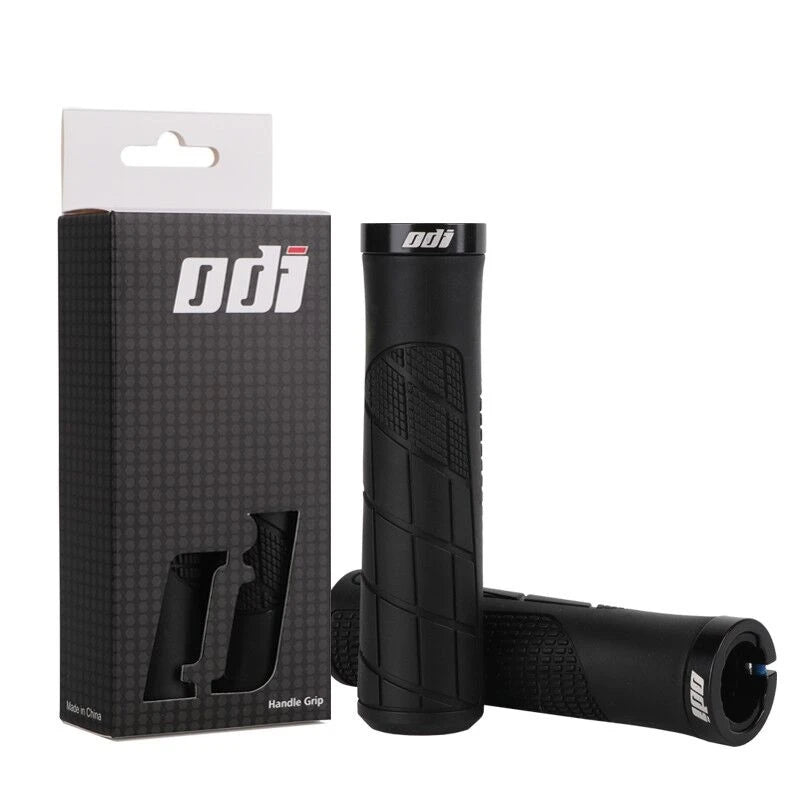 ODI MTB Handlebar Grips – Lockable Anti-Skid Rubber Bike Grips MTB Handlebar Grips Nixie ODI Grips 1- Black
