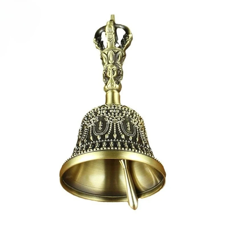Tibetan Brass Vajra Bell & Dorje Set – Buddhist Meditation Chime Meditation Bell Set Nixie