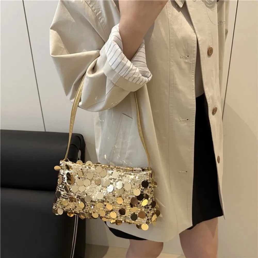 Women's Sequin Shoulder Tote Bag – Large Capacity Evening Bag Sequin Shoulder Tote Nixie