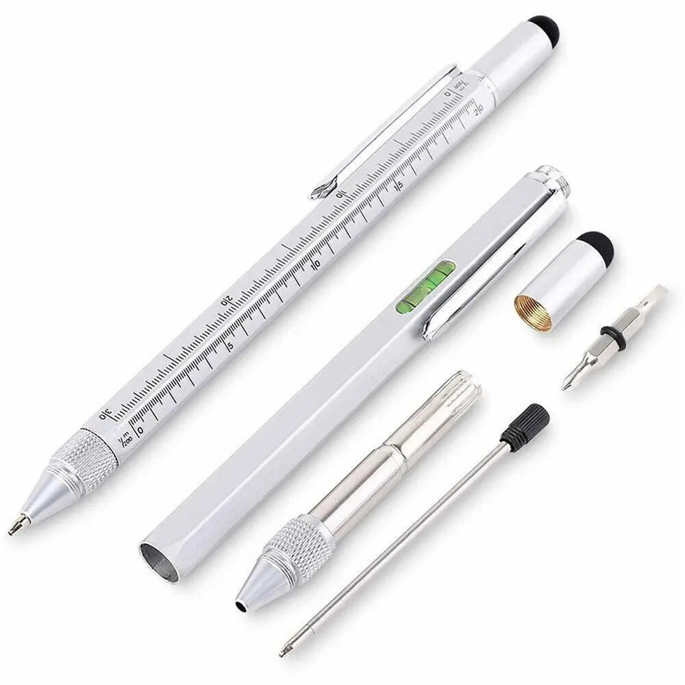 6-in-1 Metal Multifunction Screwdriver Ballpoint Pen Tool Multitool Pen Nixie