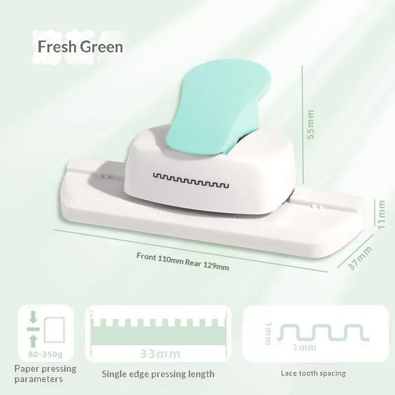 Decorative Edge Punch – Stamp & Seal Paper Trimmer for DIY Crafts Decorative Edge Punch Nixie Green