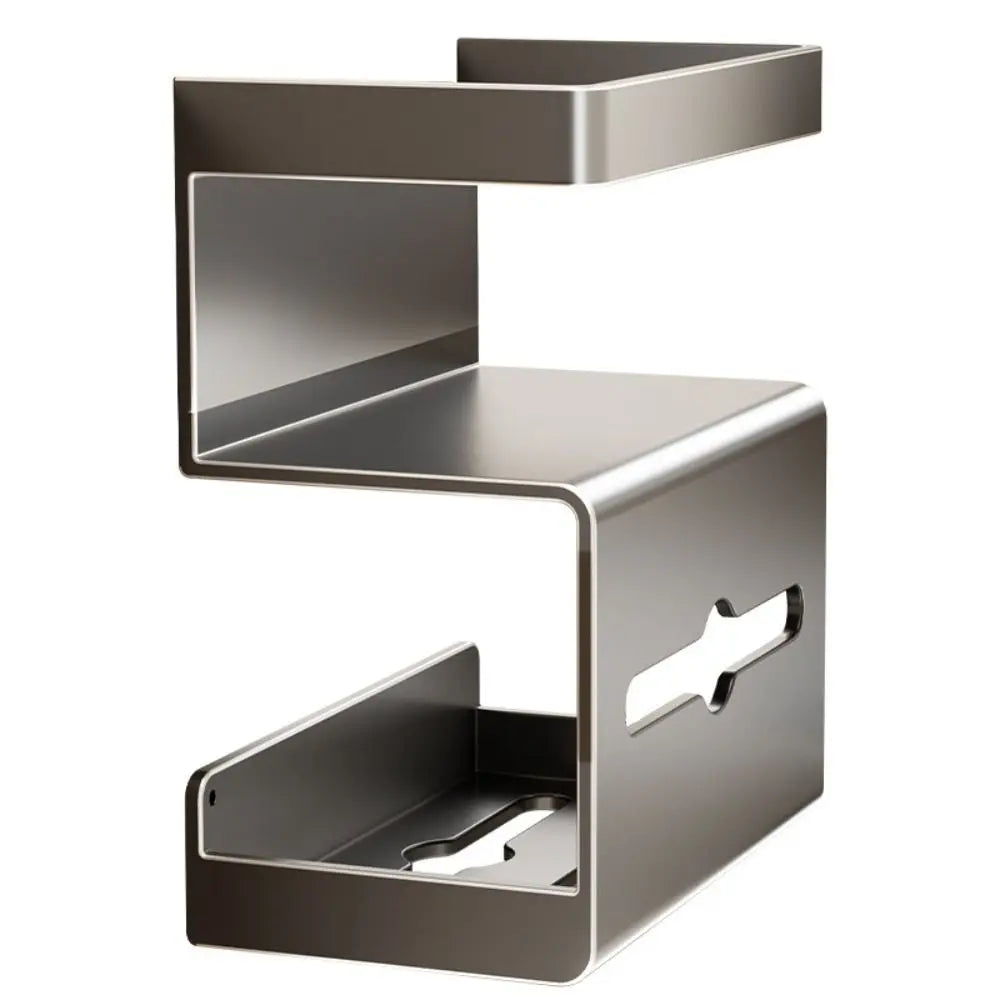 No-Drill Wall-Mounted Toilet Paper Holder with Phone Shelf Toilet Paper Holder Nixie