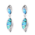 Blue Simulated Opal Animal Dangle Earrings – Zinc Alloy Drop Studs Dangle Drop Earrings Nixie Blue