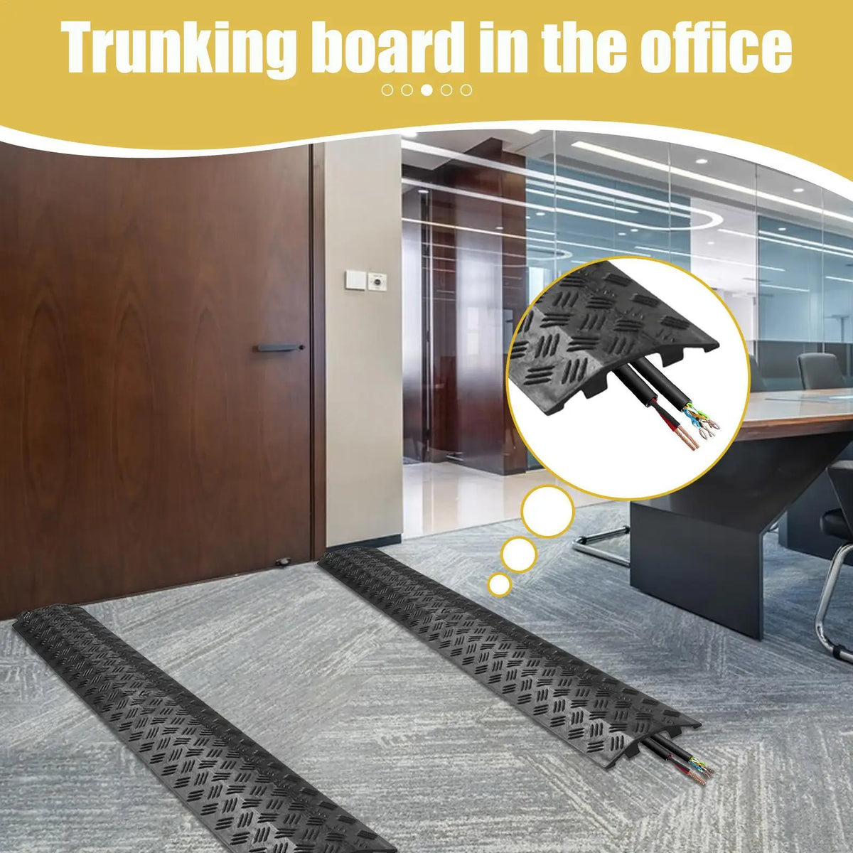 Cable Ramp Floor Cord Protector – Anti-Slip Speed Bump Cable Protector Ramp Nixie