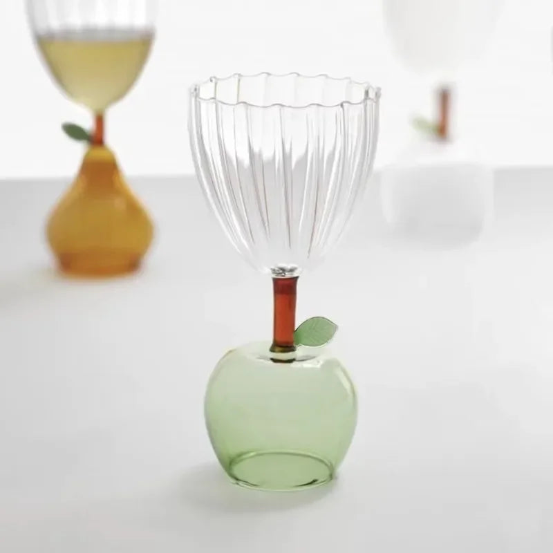 Nordic Ripple Colored Glass Set – Wine, Cocktail & Champagne Colored Glassware Set Nixie