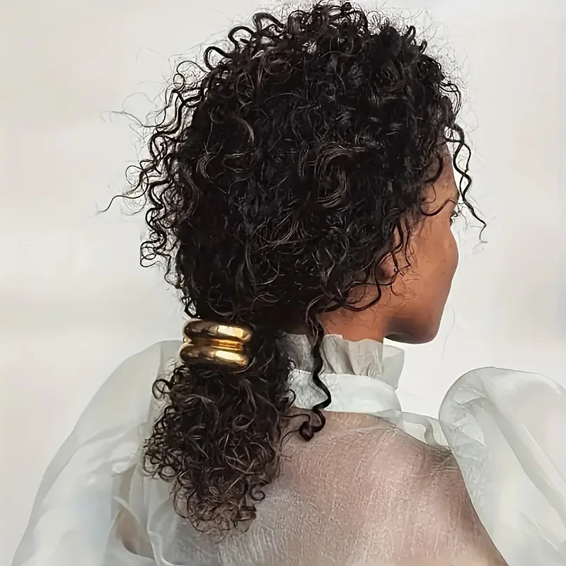 Geometric Metal Hair Rope Scrunchie – Elegant & Gentle Hold Hair Scrunchie Nixie