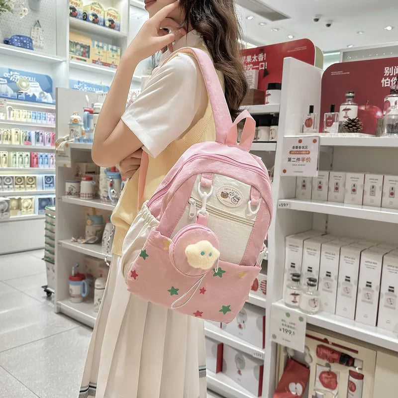 Korean Style Large Capacity Girls Backpack – Cute & Casual Girls School Backpack Nixie