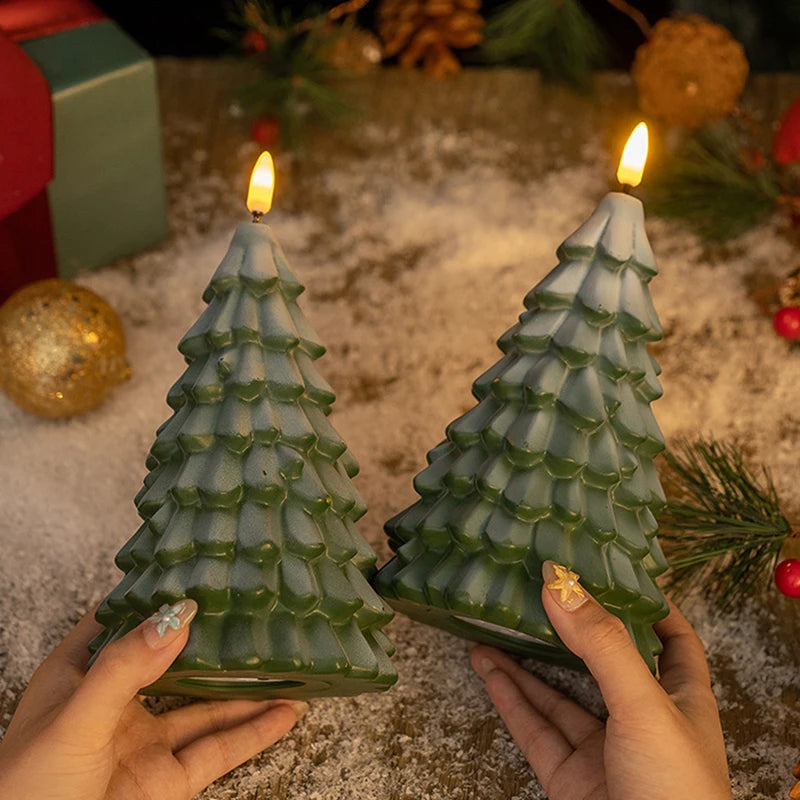 Christmas Tree Flameless LED Candle | 3D Flame, Battery Operated Flameless LED Candle Nixie