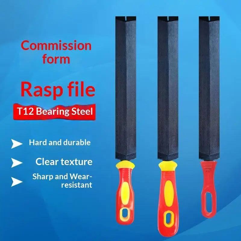T12 Steel Rhombus File with Non-Slip Handle | Woodworking Hand File Tool Nixie