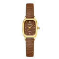 Naidu Women's Quartz Watch – Leather Strap & Roman Numerals Women's Quartz Watch Nixie Brown