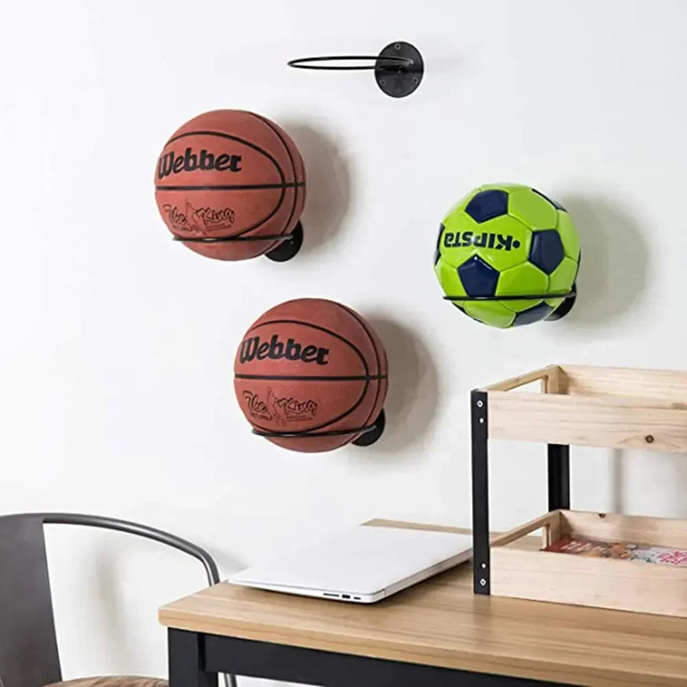 Wall Mounted Sports Ball Storage Rack – Iron Frame Holder Ball Storage Rack Nixie