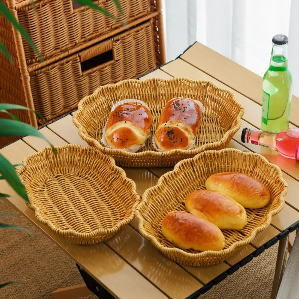 Imitation Rattan Woven Storage Basket & Fruit Tray – 10 Styles Woven Storage Basket Nixie