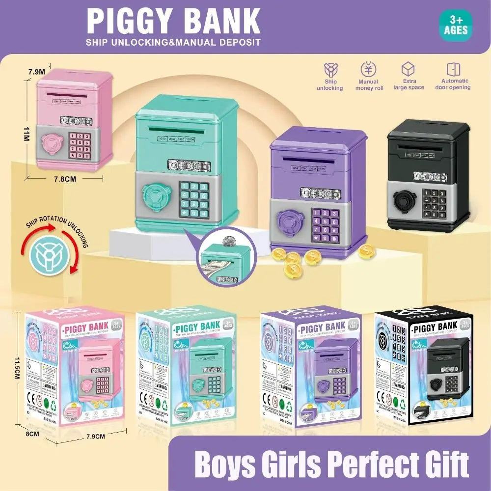 Kids Mini ATM Piggy Bank with Password | Money Saving Toy Kids Piggy Bank Nixie