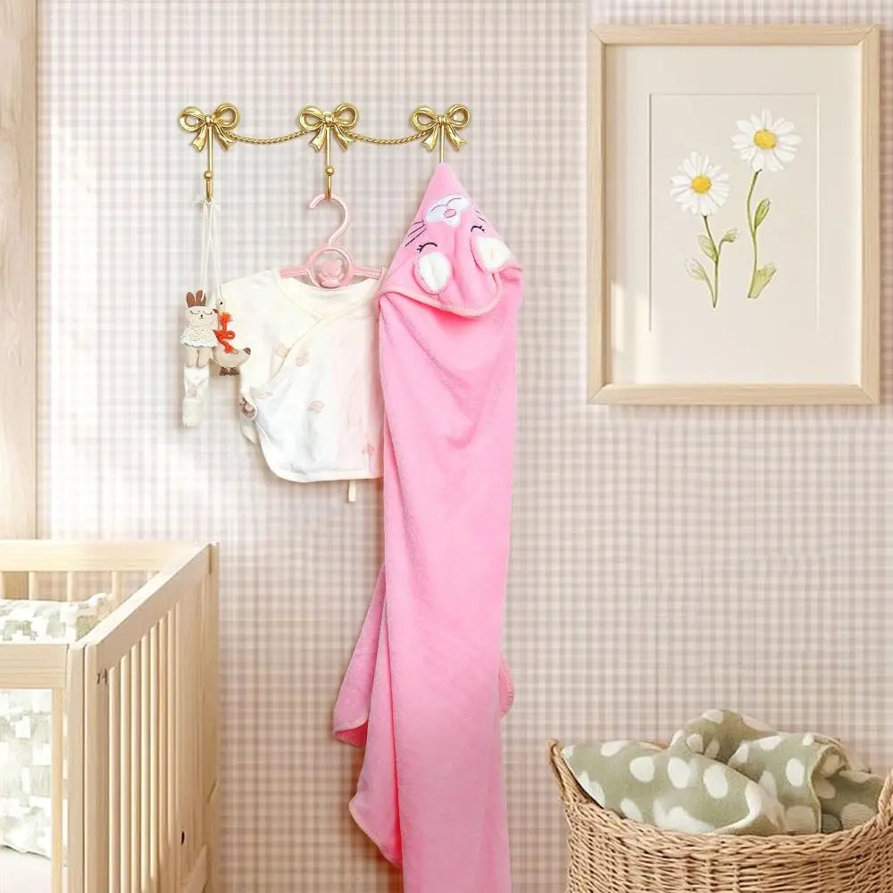 Cute Bow Wall Hooks – Decorative Iron Triple Hook for Girls Decorative Wall Hook Nixie