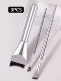 3-Piece Makeup Brush Set – Foundation, Mask & Eyeliner Brushes Makeup Brush Set Nixie Other