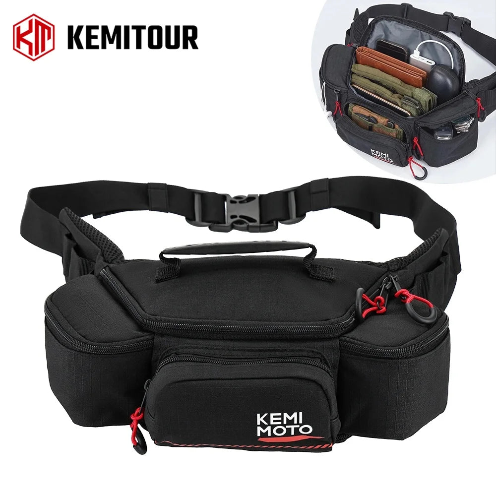 KEMITOUR Motorcycle Waist Bag Multi-Pocket Riding Fanny Pack Riding Fanny Pack Nixie