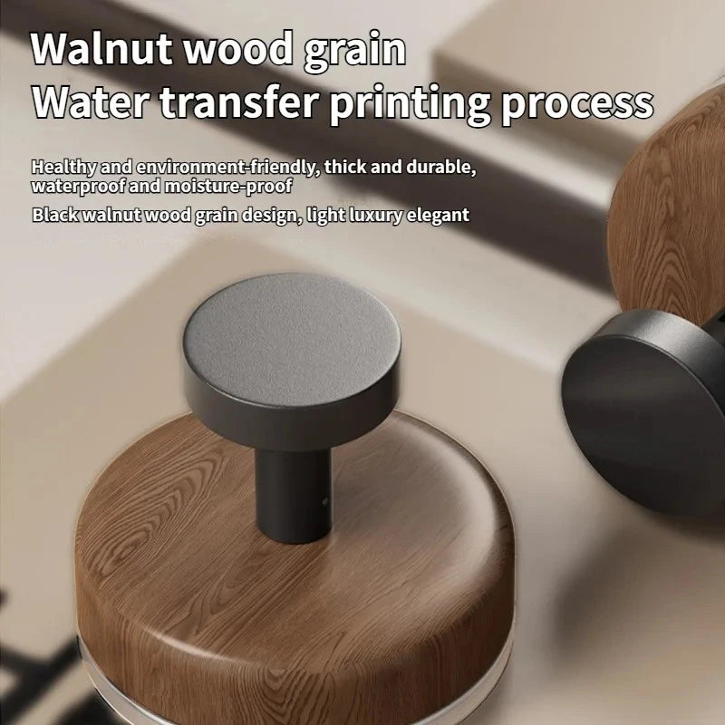 Walnut Wood Grain Suction Cup Hook | No-Drill Wall Hanger