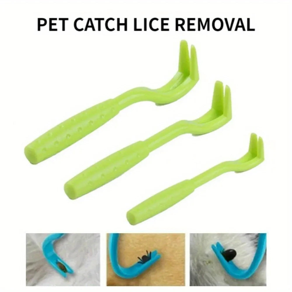 3-Piece Tick & Flea Remover Set for Dogs & Cats