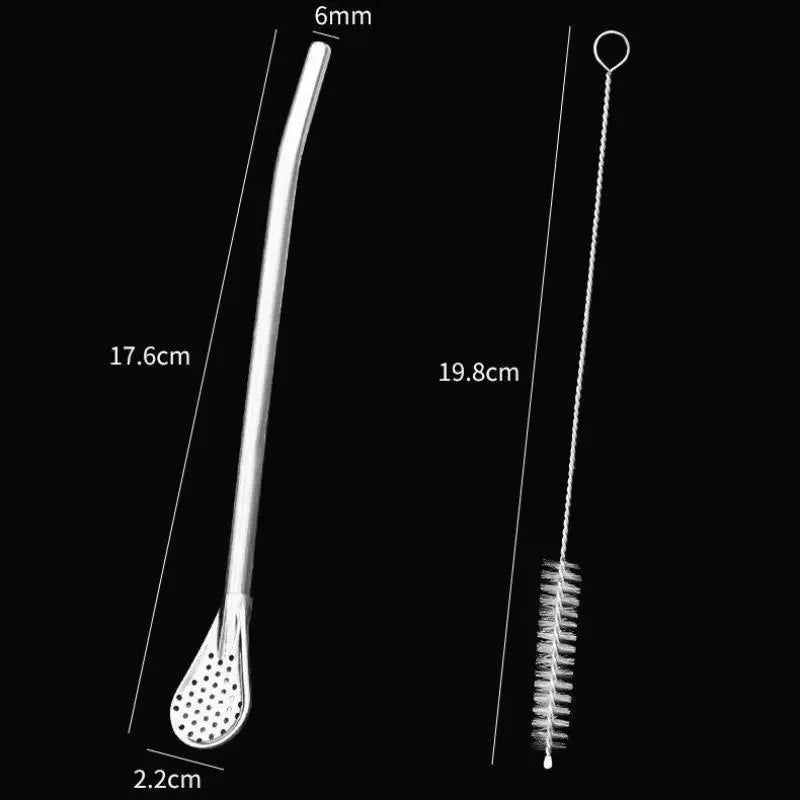 Stainless Steel Bombilla Filter Straw – Reusable Yerba Mate Set Reusable Filter Straw Nixie