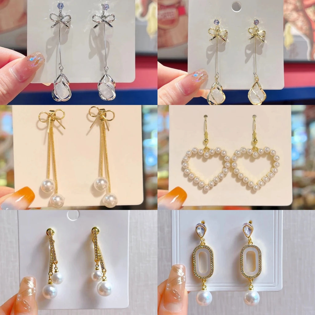 Geometric Diamond Drop Earrings – 14K Gold Plated for Women Drop Earrings Nixie