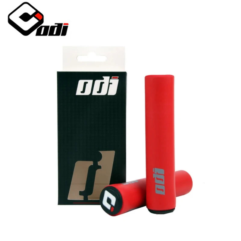 ODI MTB Handlebar Grips – Lockable Anti-Skid Rubber Bike Grips MTB Handlebar Grips Nixie ODI Grips 2-Red