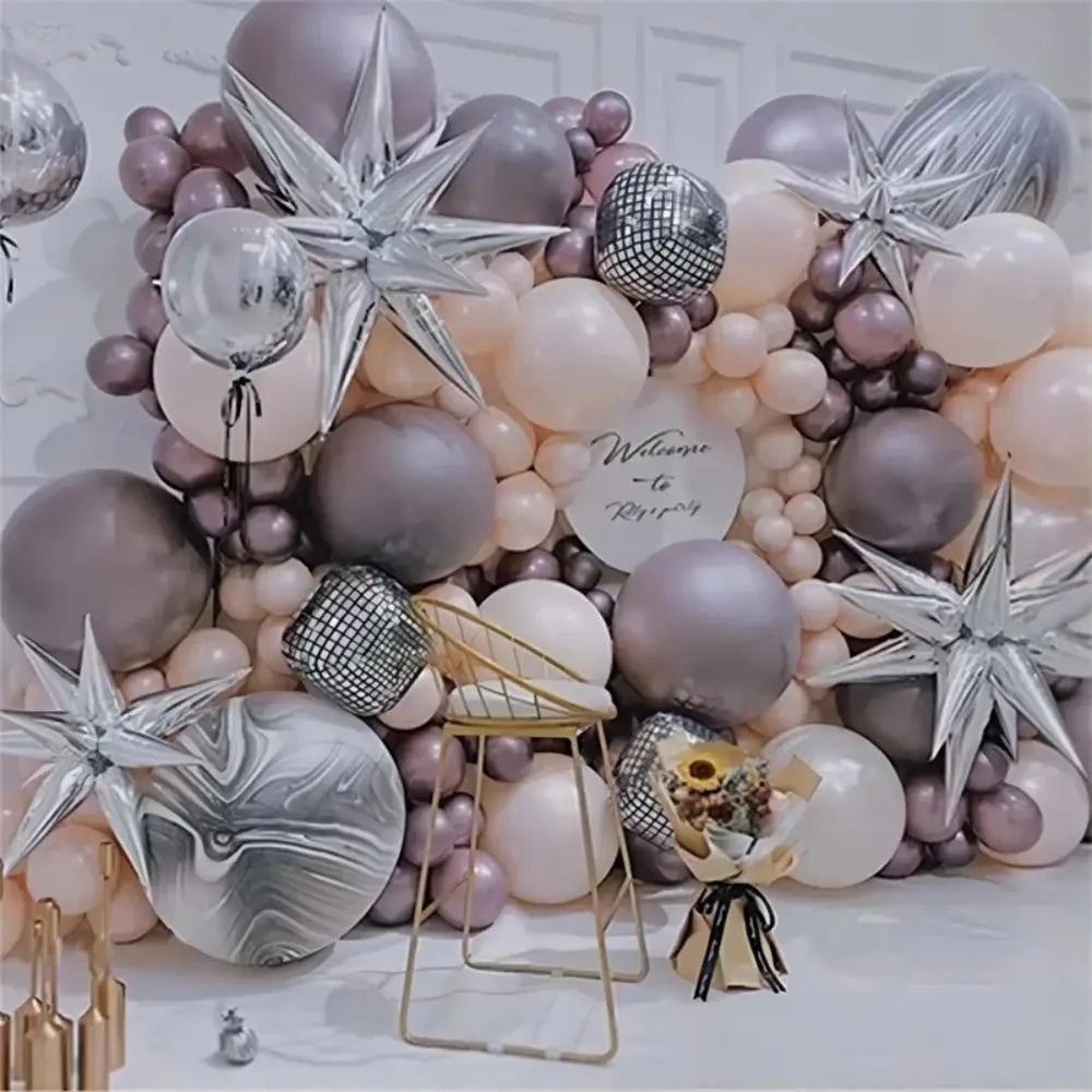12pcs Pearl Starburst Foil Balloons for Party & Wedding Decor Party Foil Balloons Nixie