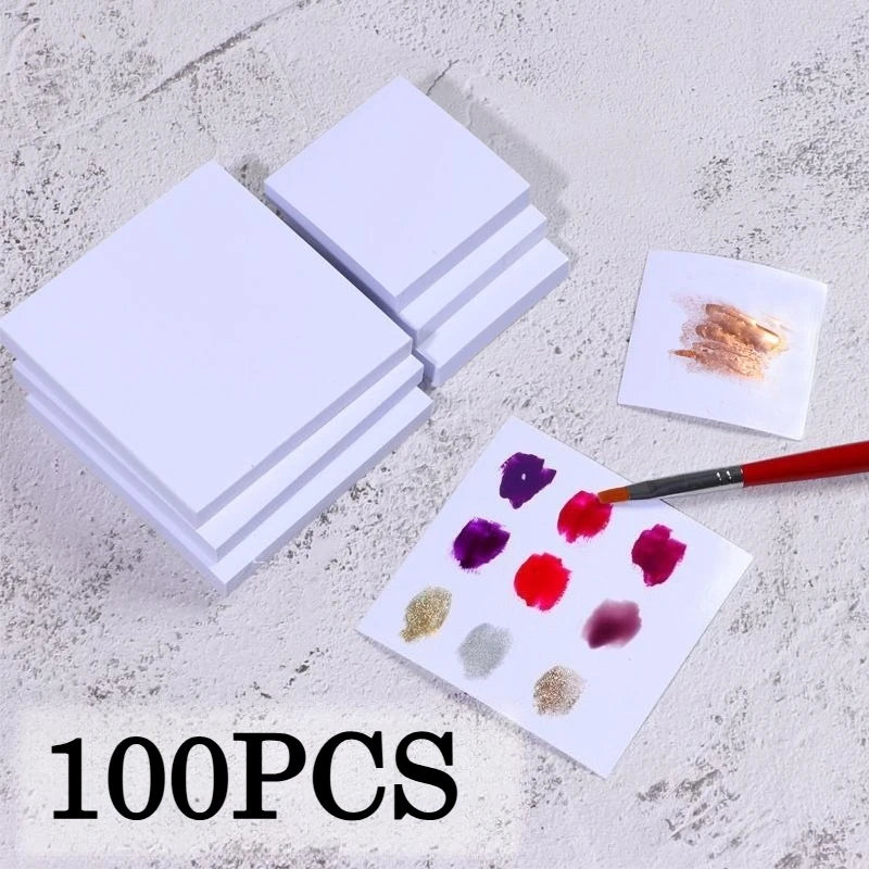 100-Sheet Nail Art Palette Paper – Waterproof Mixing Pad 3x3" Nail Art Palette Nixie