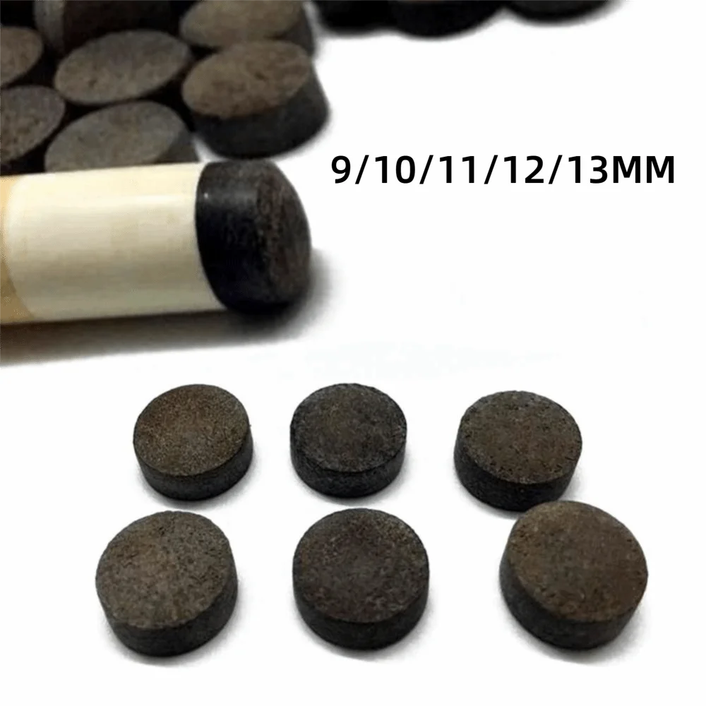 Cowhide Pool Cue Tips 9–13mm | Anti-Slip Billiard Leather Tips Billiard Cue Tips Nixie