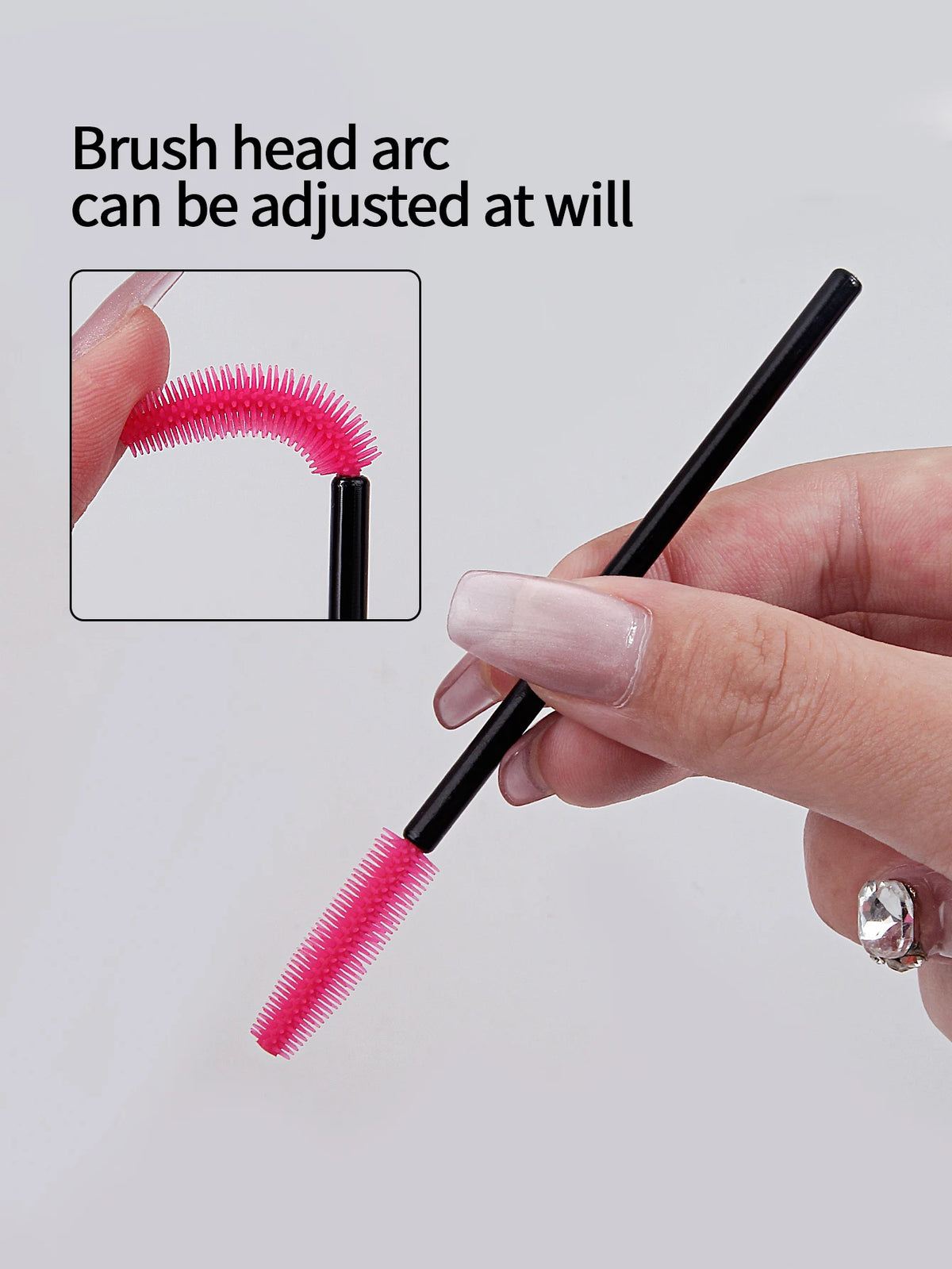 50PCS Silicone Mascara Brush Set – Eyelash Comb & Eyebrow Wand Mascara Brush Set Nixie