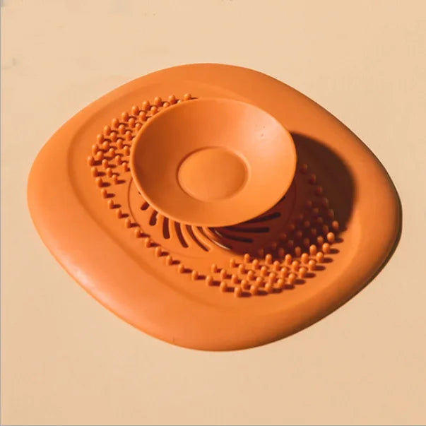 Silicone Sink Drain Strainer & Hair Catcher for Shower & Bath Drain Strainer Nixie Twilight Orange