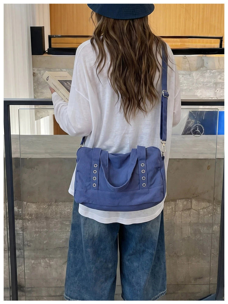 Nixie Women's Denim Tote Bag – Large Shoulder Crossbody Denim Tote Bag Nixie