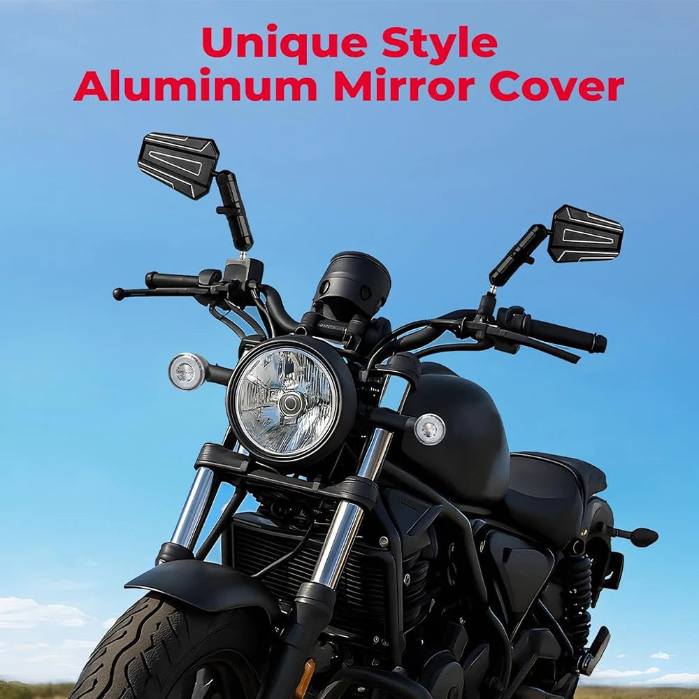 KEMITOUR Aluminum Motorcycle Side Mirrors M8 M10 Universal Kit Motorcycle Side Mirrors Nixie