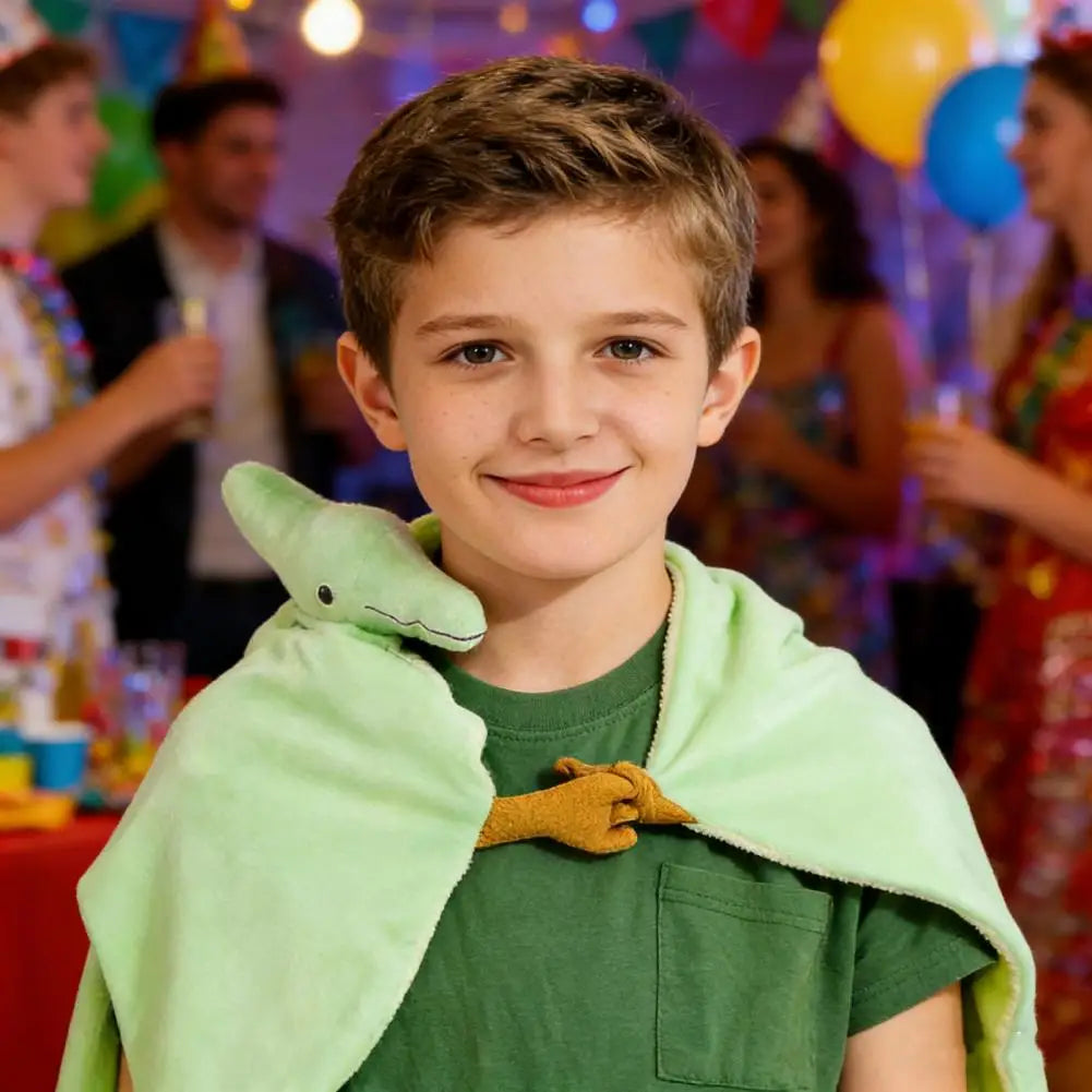 Kids Pterodactyl Dinosaur Wearable Blanket Plush Cape Poncho