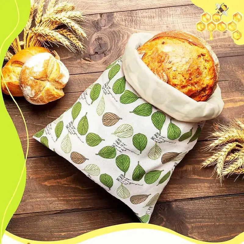 Reusable Beeswax Bread Bag – Eco Linen Food Storage Pouch Food Storage Bag Nixie