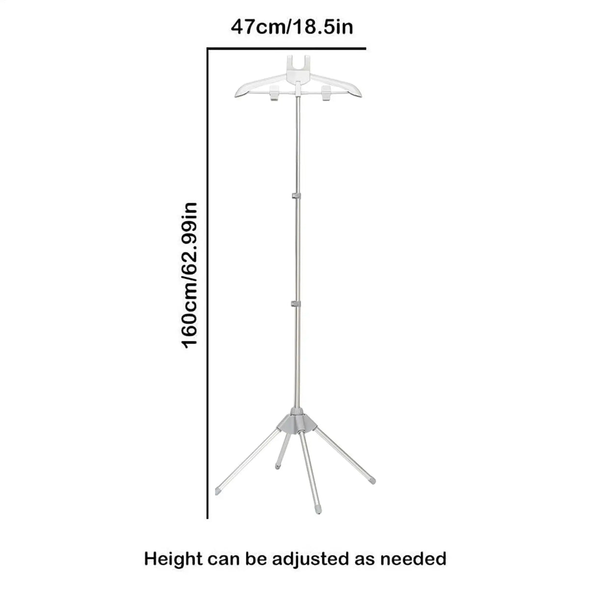 Telescopic Garment Steamer Hanger Stand – Height Adjustable, Foldable