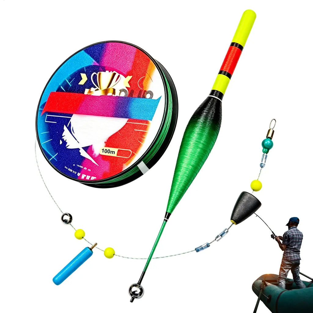Automatic Bobber Fishing Line Set with Float – 100m Nylon