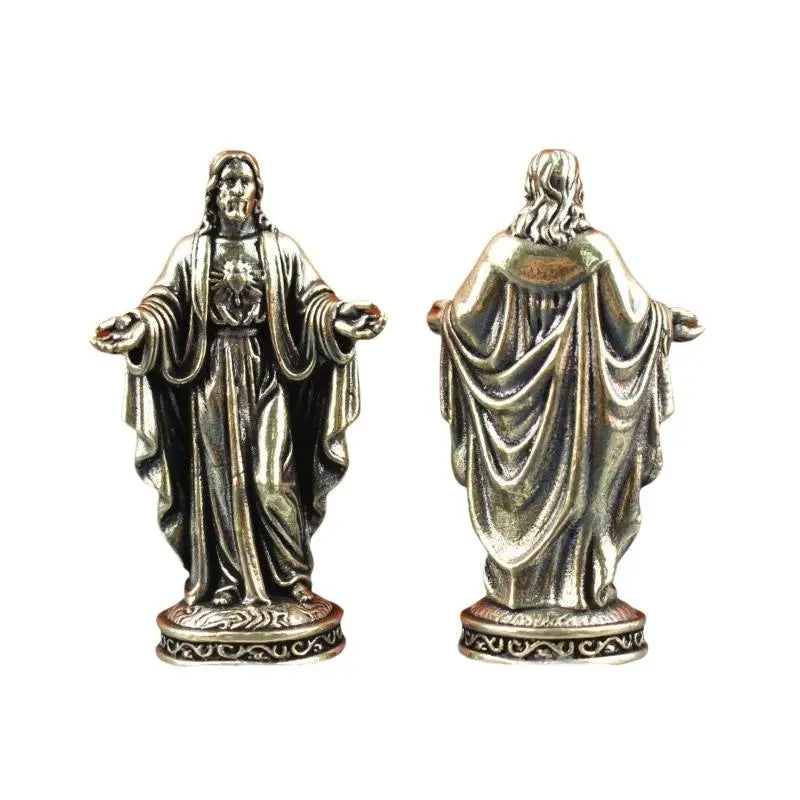 Handmade Brass Deity Figurine Vintage Tibetan Desktop Ornament Brass Deity Figurine Nixie