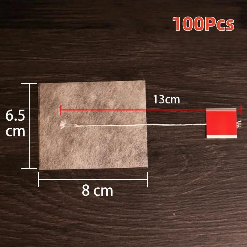 100Pcs Biodegradable Corn Fiber Empty Tea Bags with String Empty Tea Bags Nixie A2