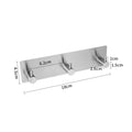 304 Stainless Steel Wall Key Holder with 3 Hooks – No Drill Wall Key Holder Nixie Silver