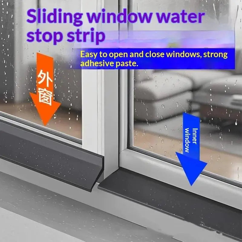 Window Rain Weatherstrip Water Blocking Seal Strip 0.5–2M