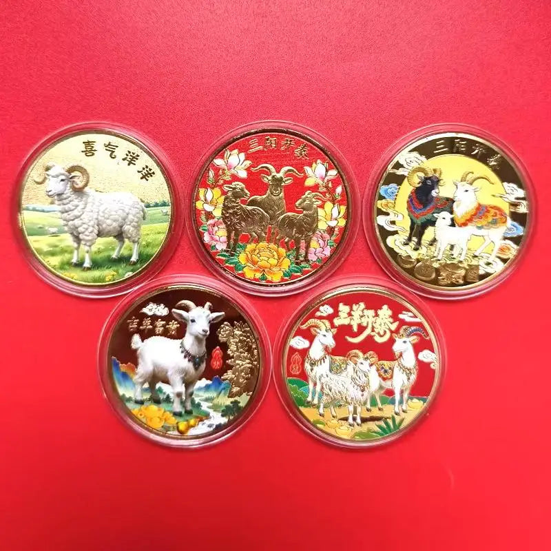 2027 Year of the Goat Chinese Zodiac Collectible Coin Gift Collectible Coin Nixie