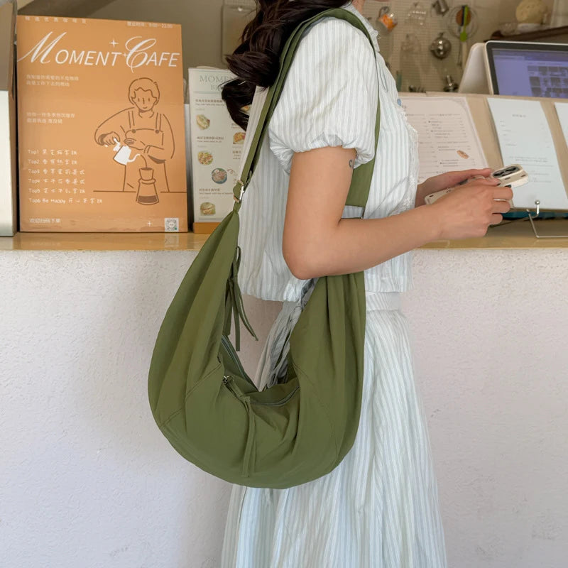 Women's Large Capacity Nylon Crossbody Hobo Bag | Nixie Crossbody Shoulder Bag Nixie