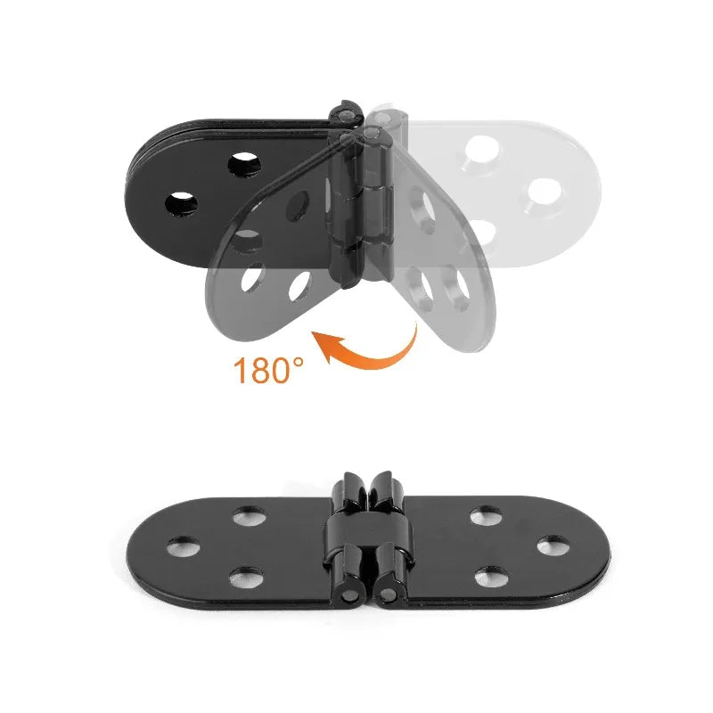 2pcs 180° Foldable Zinc Alloy Hinges for Tables & Cabinets Furniture Hinge Nixie